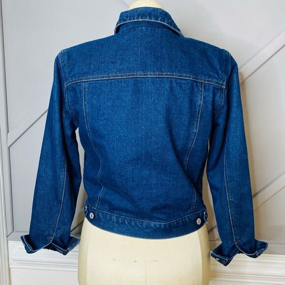 🚨Final Sale Lauren Jeans Co Denim Trucker Jacket Authentic Dry Goods Lined Small - Picture 6 of 9